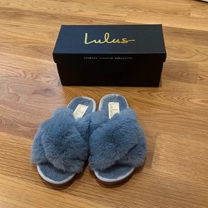 Lulus; “Floofy” slipper